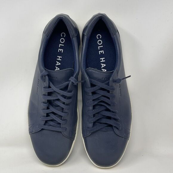 Cole Haan Nantucket 2.0 Mens 11 M Blue Leather Casual Lace Up Classic Sneakers - Picture 9 of 16